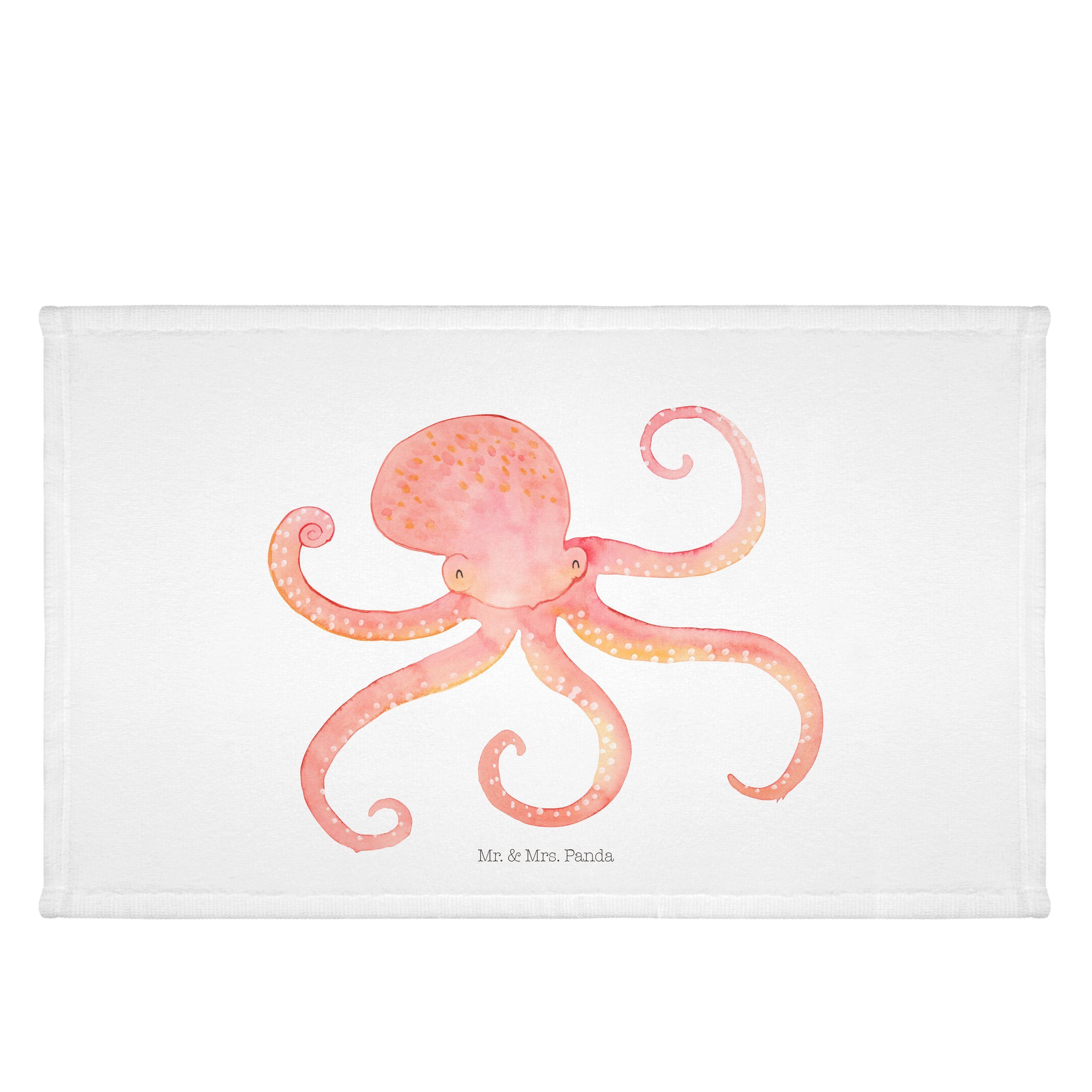 Handtuch Tintenfisch - Weiß - Geschenk, Krake, Meerestier, Tiermotive, Reiseha