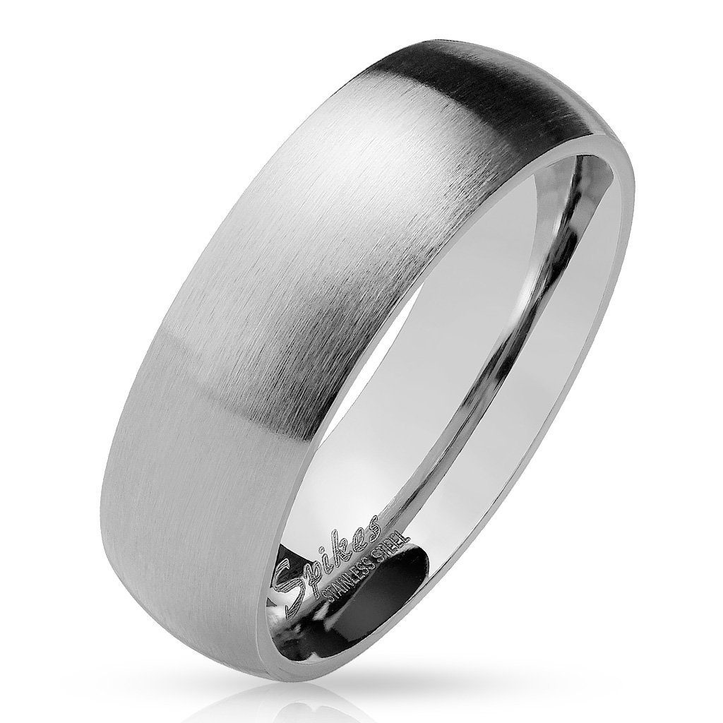 viva-adorno Fingerring Edelstahl Damen Herren Ring matt gebürstet Bandring Partnerring, Verlobungsring mattiert