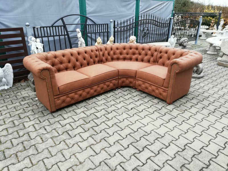 JVmoebel Ecksofa Luxus Braunes Chesterfield L-Form Sofa Moderne Couch Brandneu, Made in Europe