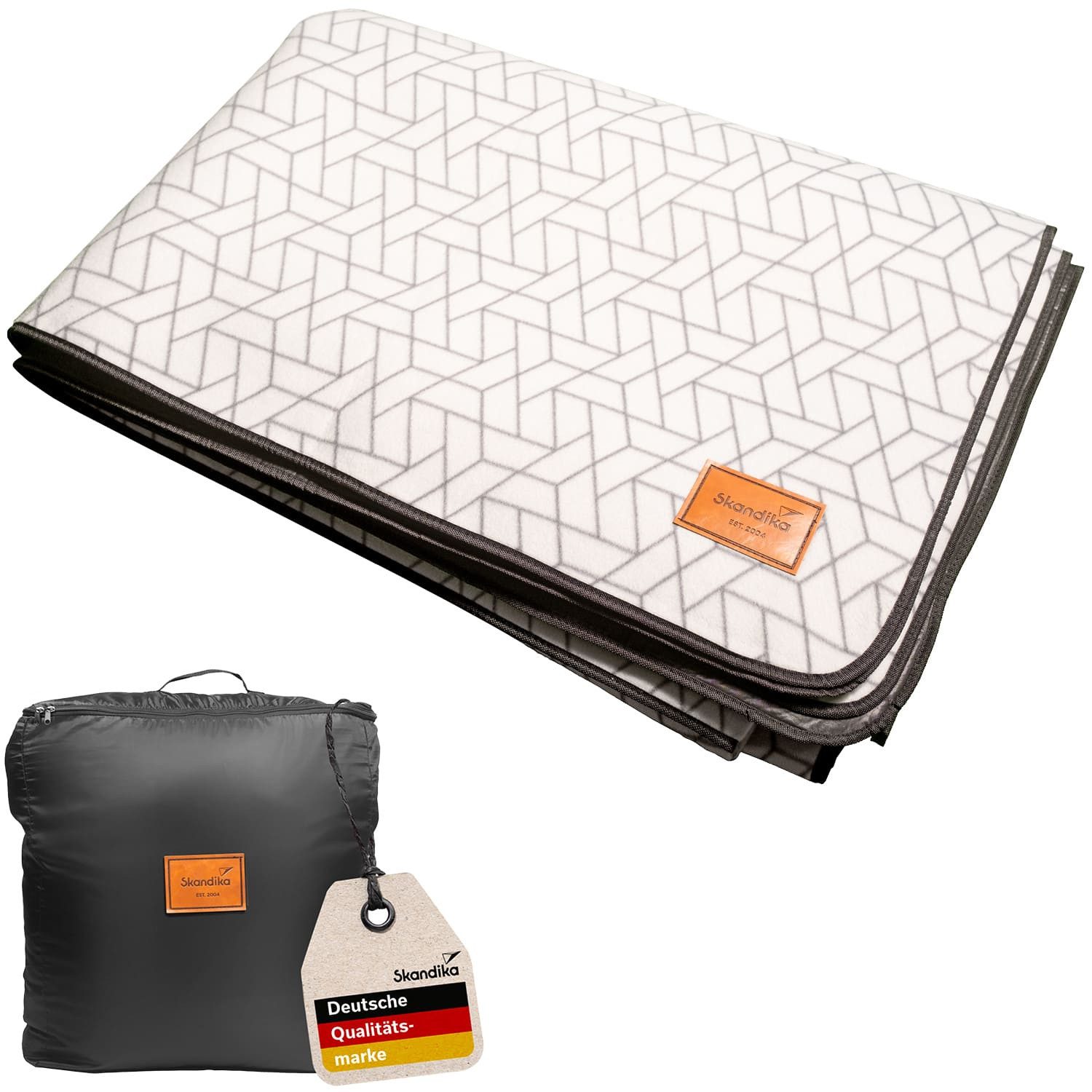 Skandika Zeltteppiche Lindal, Outdoor Teppich mit Softtouch-Fleece, Campingteppich, Zeltunterlage, wetterfest, wasserdicht, Tragetasche mit Reißverschluss