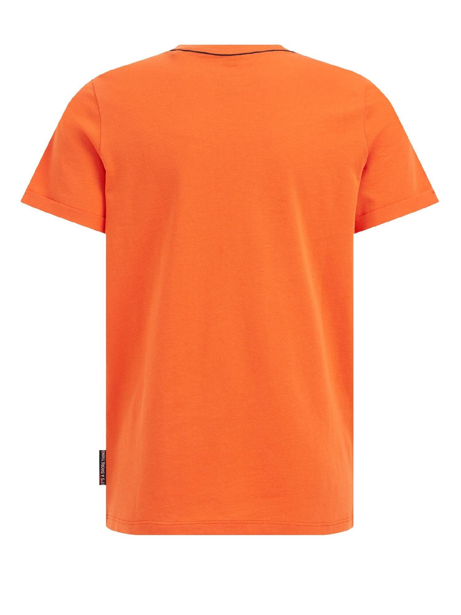 Knallorange (1-tlg) Fashion T-Shirt WE