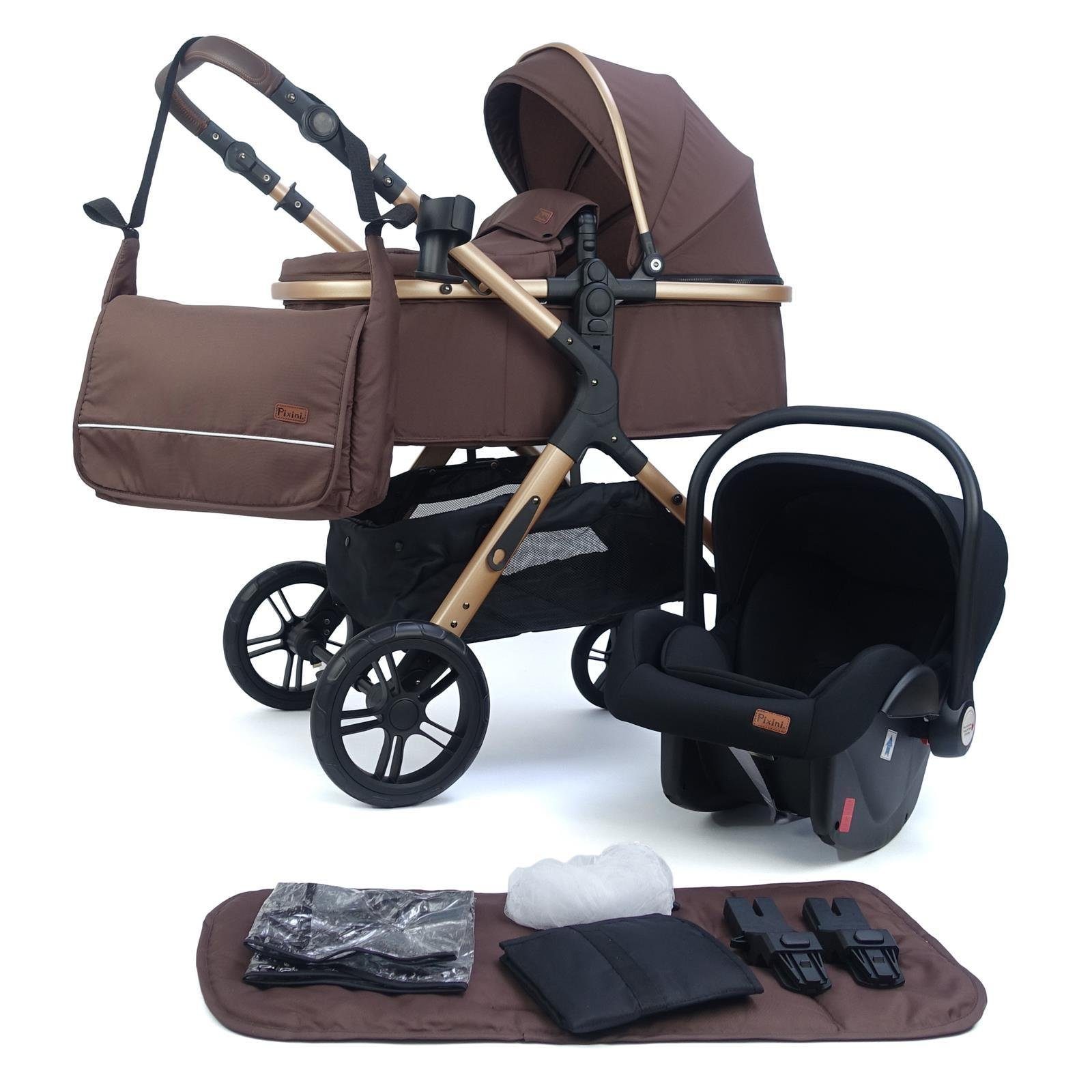 Pixini Kombi-Kinderwagen Pixini Nelio Коляски 3in1 Set