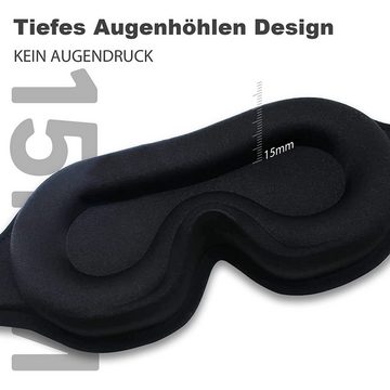 zggzerg Schlafmaske Schlafmaske, Kommt mit Ohrstöpseln, 3D Konturierte