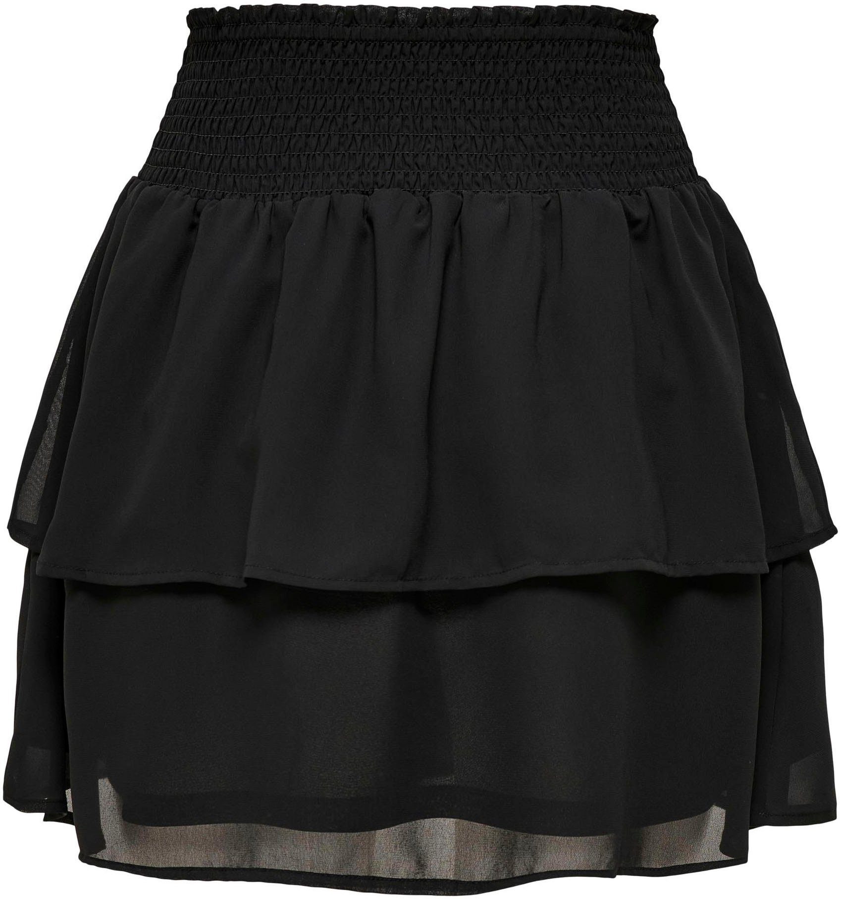 black STAR Minirock LAYERED SKIRT SMOCK ONLY ONLANN