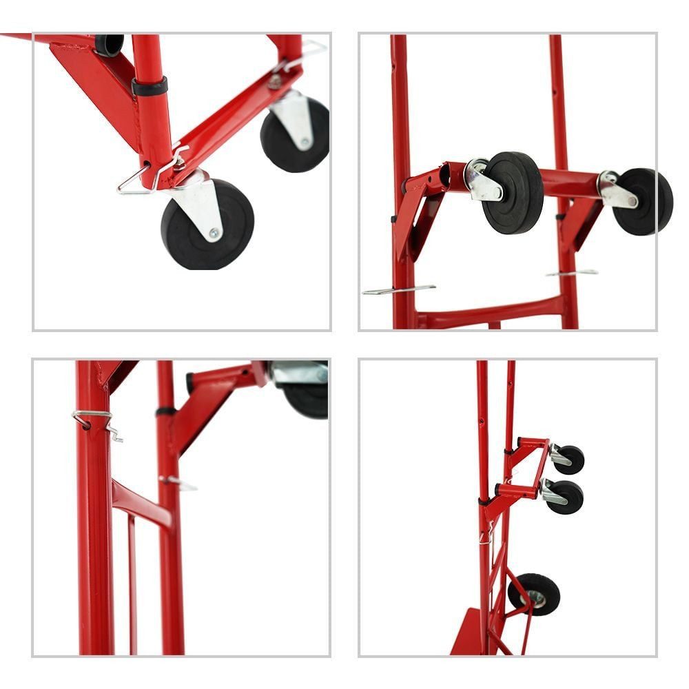 PROREGAL® Multifunctional Steel Tube Hand Truck, Dimensions (HxWxD): 133x55x46cm, Load Capacity: 200kg, Rubber Tires