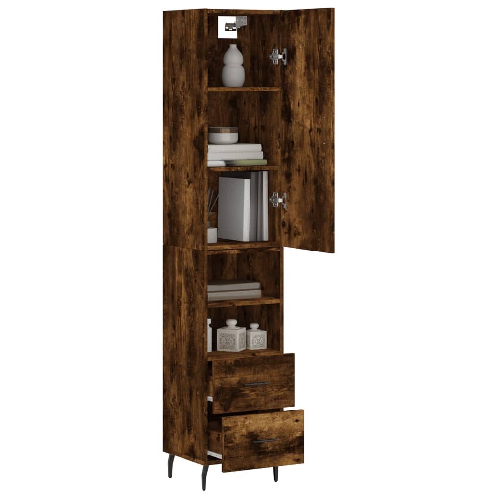 vidaXL Highboard Highboard Räuchereiche 34,5x34x180 cm günstig online kaufen