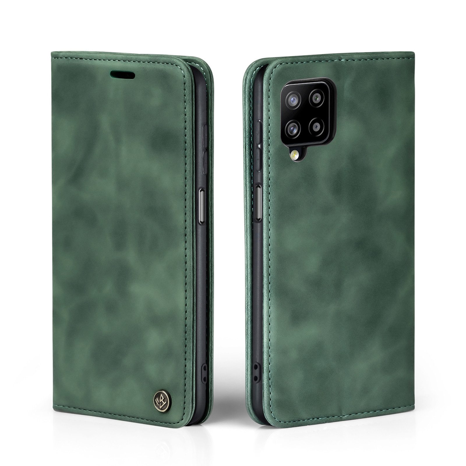 Tec-Expert Handyhülle Tasche Hülle für Samsung Galaxy A12 6.5 Zoll, 6.5, Cover Klapphülle Case mit Kartenfach Fliphülle aufstellbar