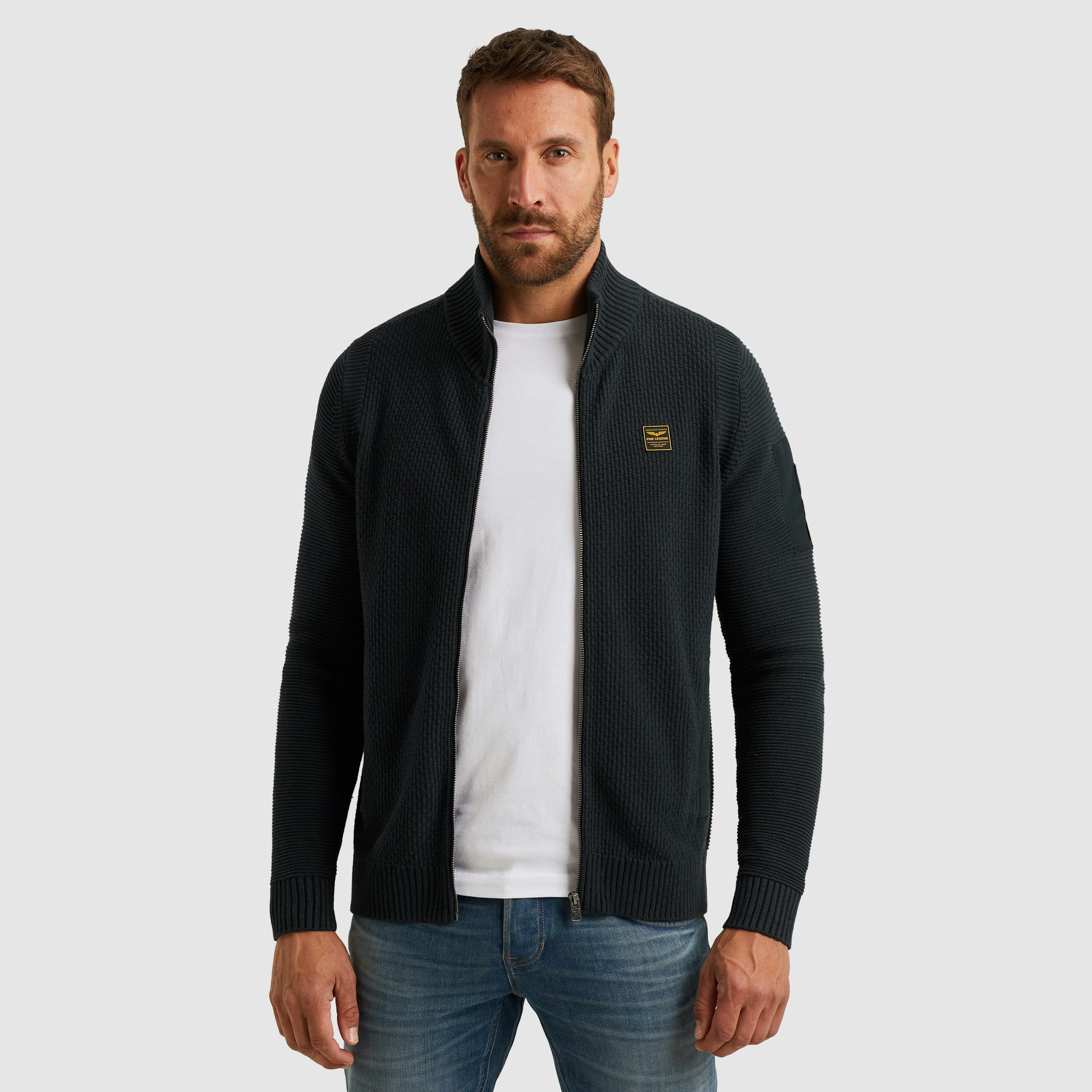 PME LEGEND Cardigan mit seitlichen Eingrifftaschen günstig online kaufen