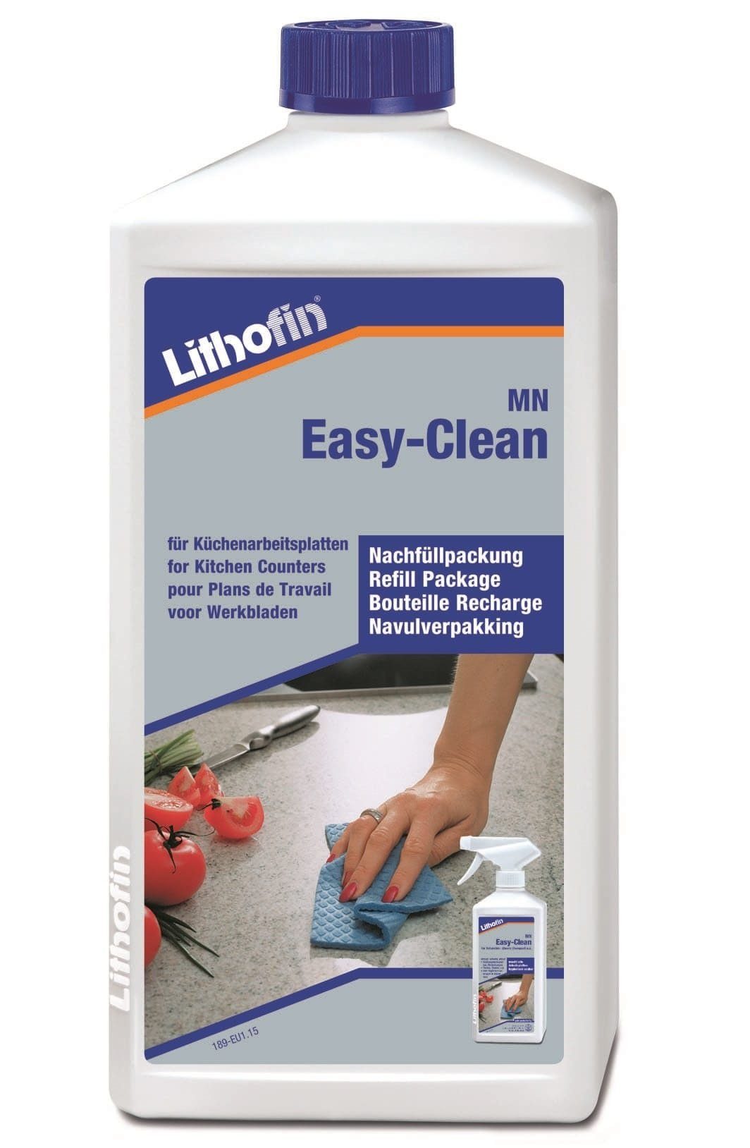 1 Clean Easy LITHOFIN Lithofin Naturstein-Reiniger Nachfüllflasche Ltr MN