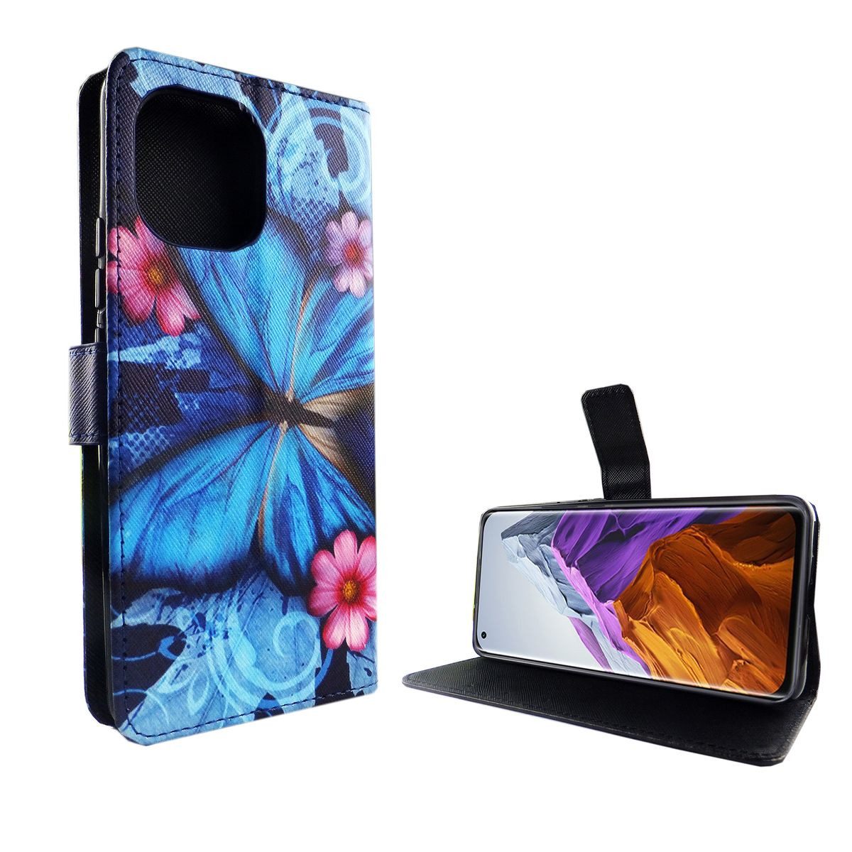 König Design Handyhülle Xiaomi Mi 11, Xiaomi Mi 11 Handyhülle Bookcover Blau
