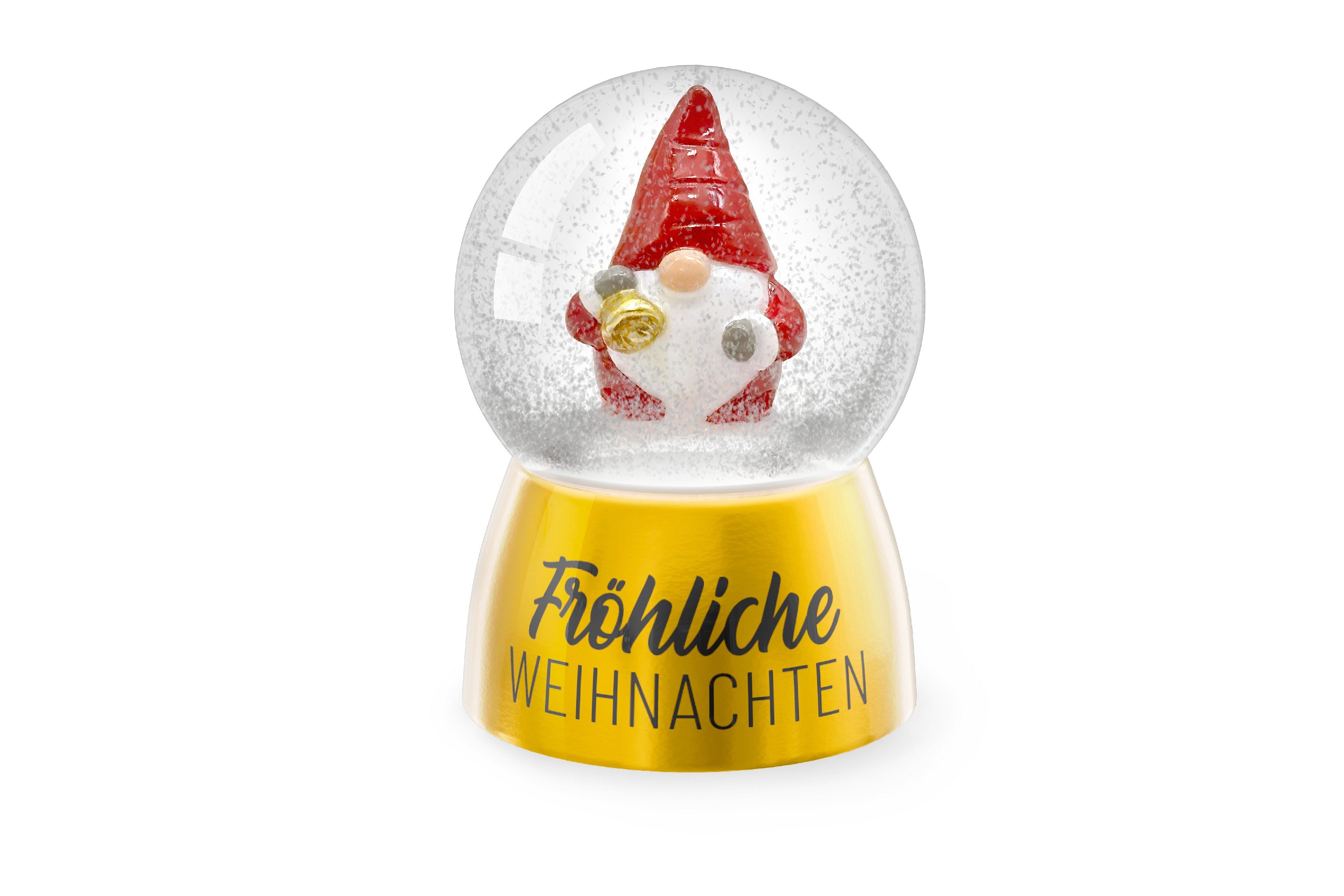 La Vida Schneekugel Schneekugel Glitzerkugel Ø4,5xH6 Geschenk Weihnachten la vida Wichtel