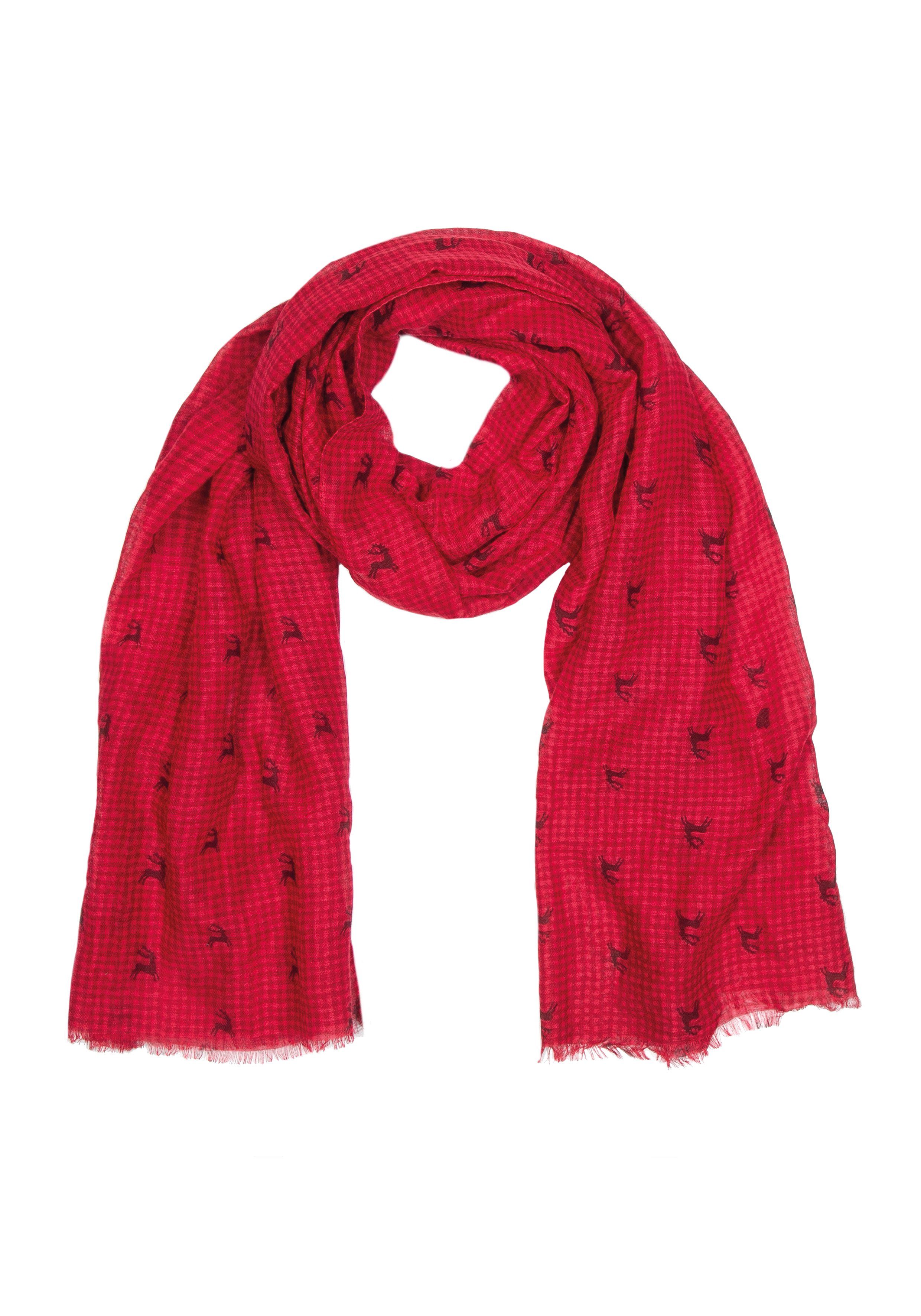 Modeschal Schal romantic mit Hirsch Muster