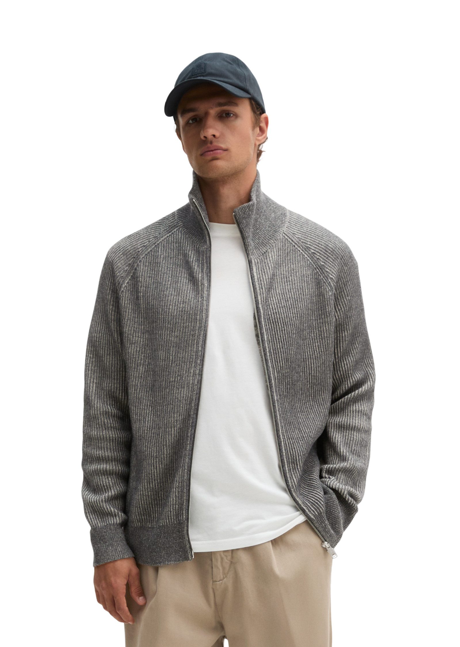 Marc O'Polo Cardigan aus Bio-Baumwoll-Schurwoll-Mix
