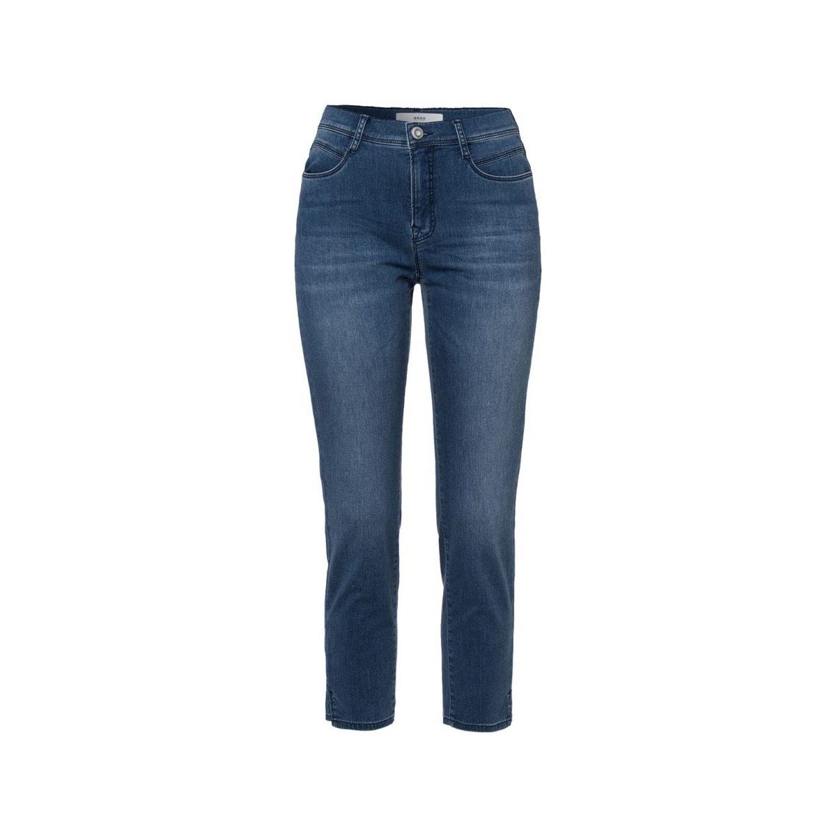 Brax 5-Pocket-Jeans uni (1-tlg) used stone blue | Straight-Fit Jeans