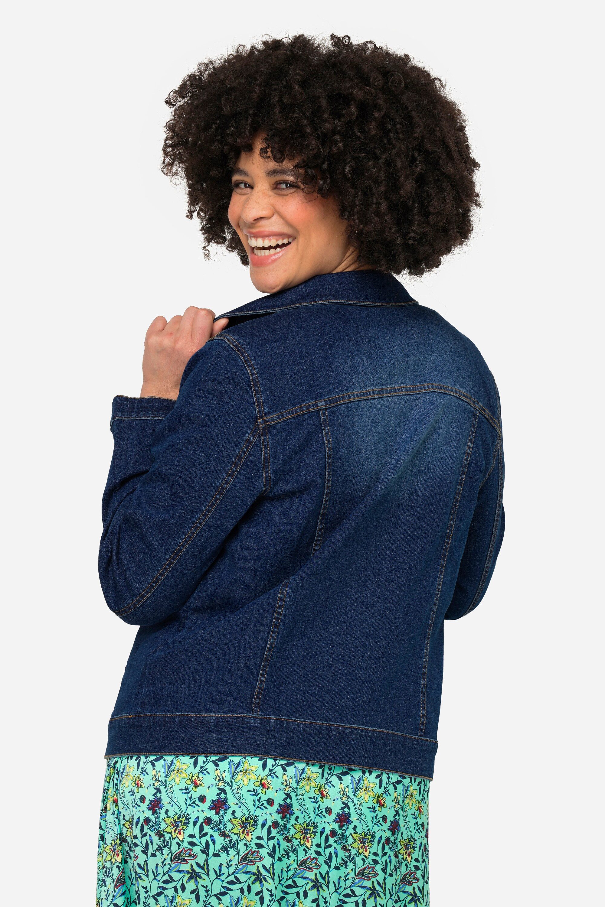 Angel of Style Jeansjacke Jeansjacke Frieda Wascheffekte Hemdkragen Langarm