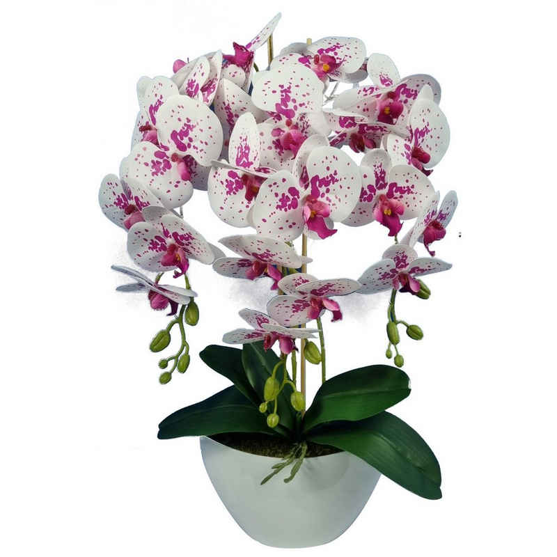 Kunstblume 3pgof Orchidee, damich, Höhe 60 cm, Künstliche Orchidee Höhe ca. 60cm