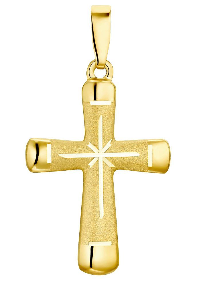 Amor Kettenanhänger Golden Cross, 2015265, Gold 585