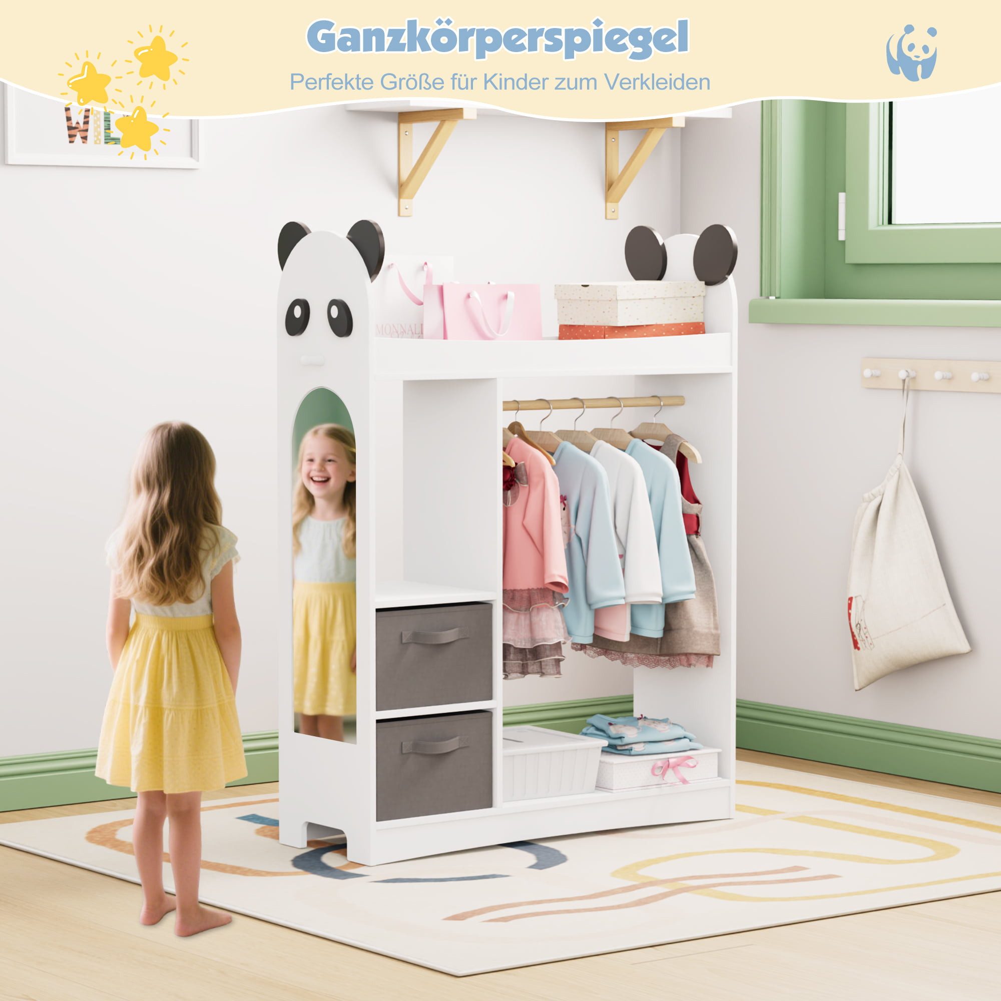 radelldar Kleiderständer Kinder Kleiderschrank, (3 St), günstig online kaufen