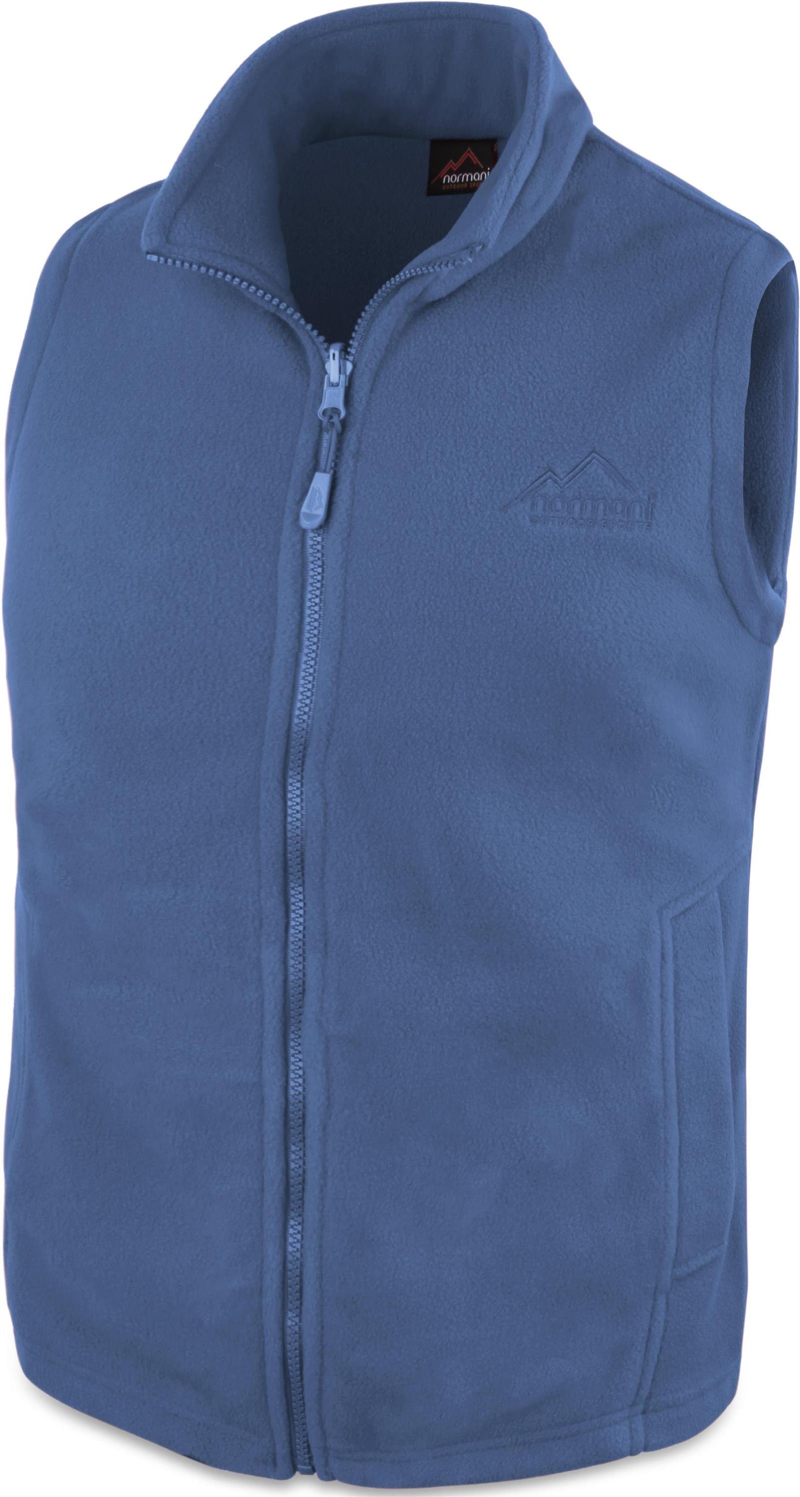 normani Heren Fleeceweste warme leichte Strick-Fleece Weste Bodywarmer mit Reißverschlusstaschen und Stehkragen