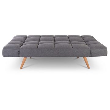 Raburg Schlafsofa 2-Sitzer, klappbare Gästebett-Funktion, Stoff, Yara, bequeme Liegefläche: 180 cm breit x 110 cm tief