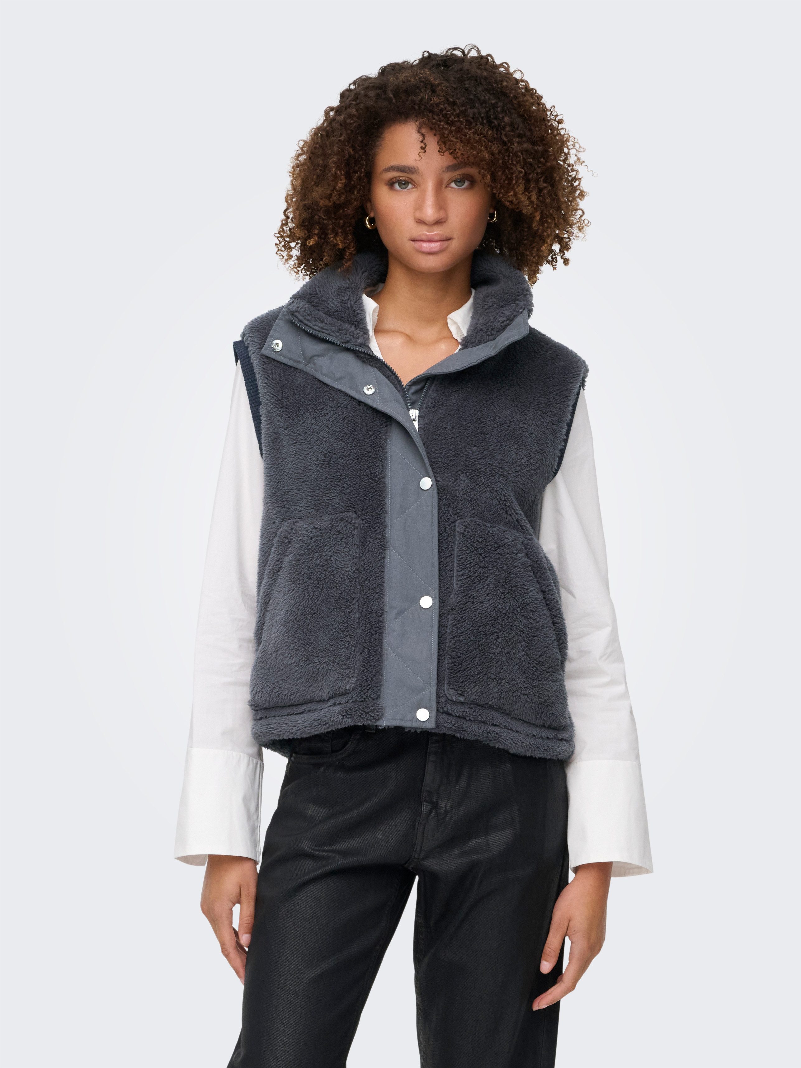 ONLY Plüschweste ONLBARI LIFE TEDDY WAISTCOAT OTW Kunstfaser