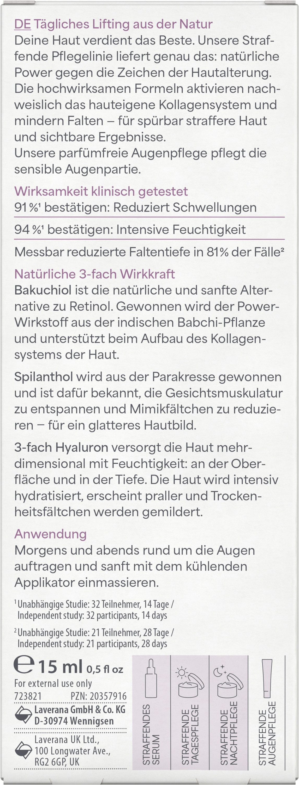 lavera Augencreme Straffende Augenpflege, 95% bestätigen: Verringert ...