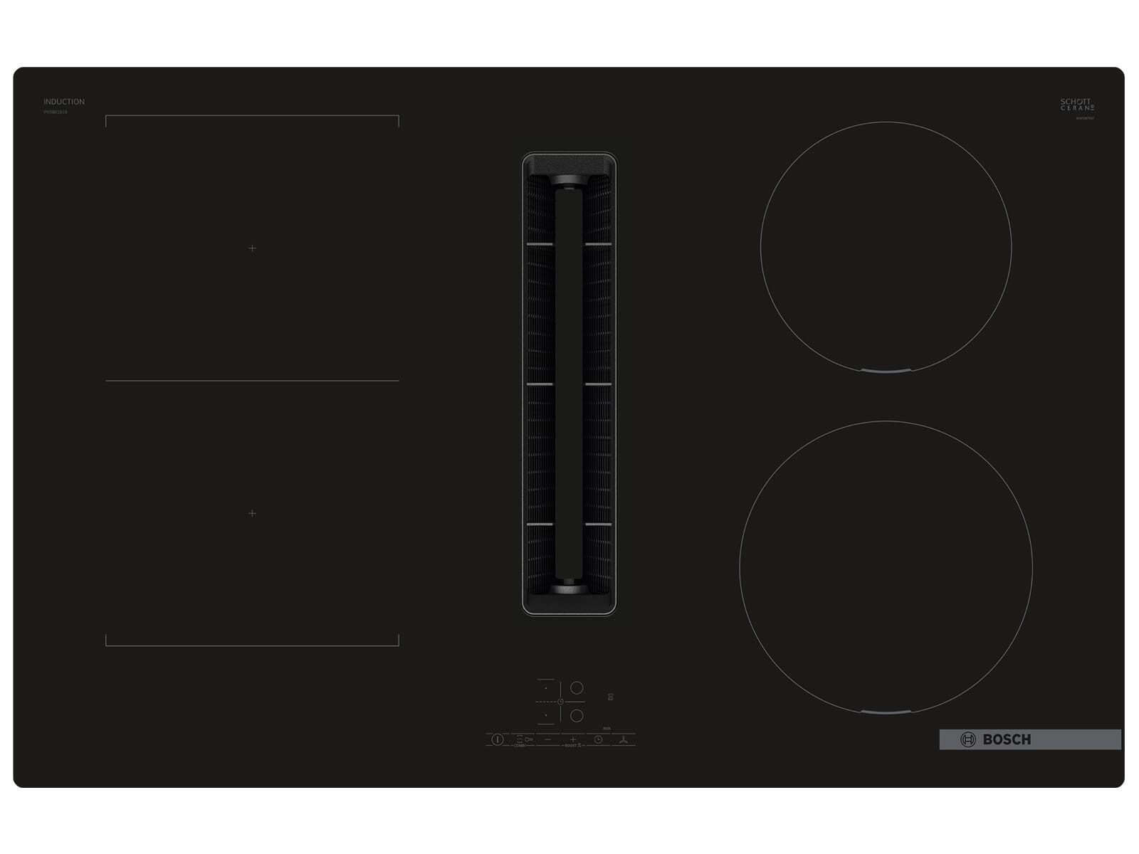 BOSCH Kochfeld mit Dunstabzug PVS801B16E, Timer, TouchControl-Bedienung