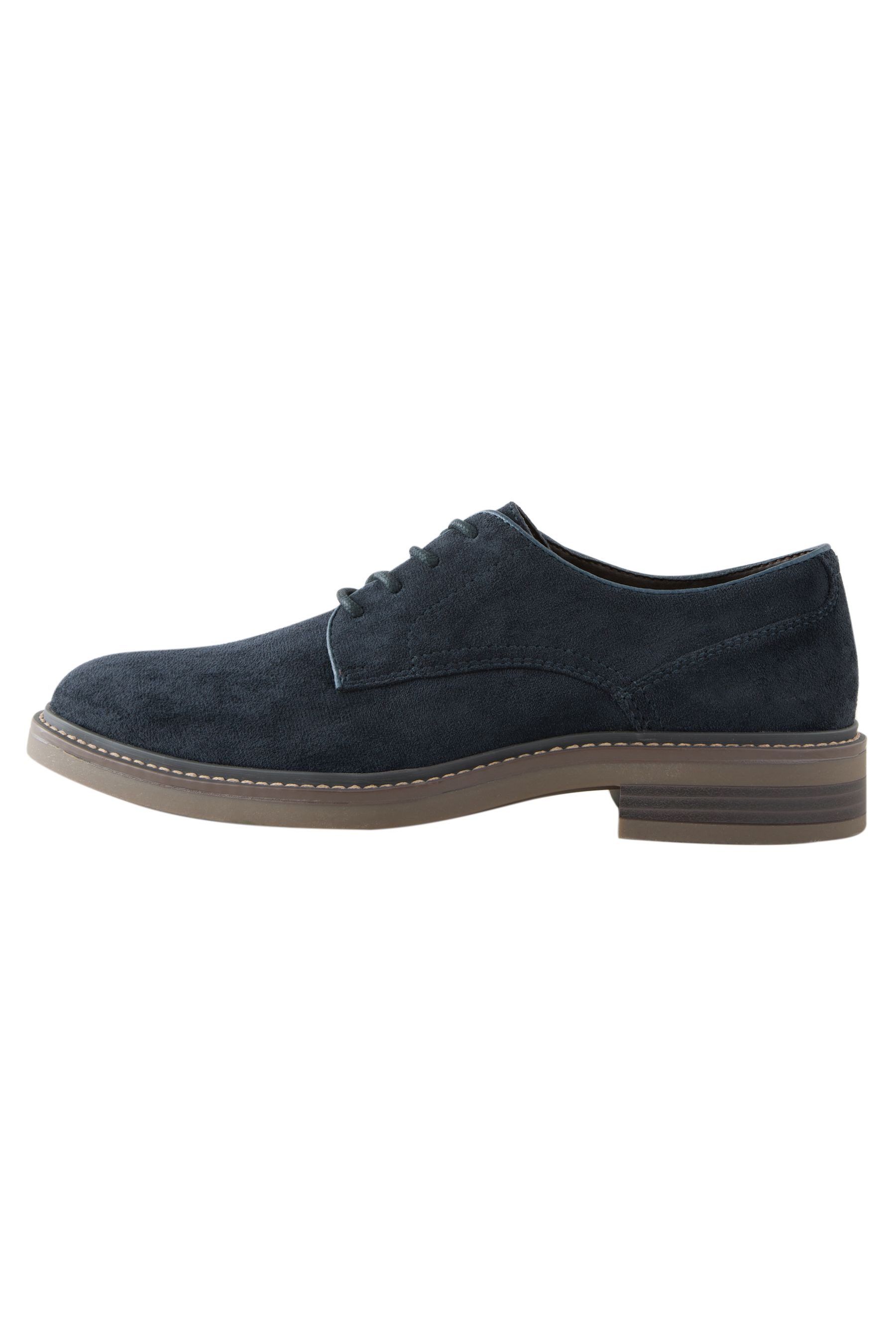 Derby-Schuhe aus Velourskunstleder Schnürschuh