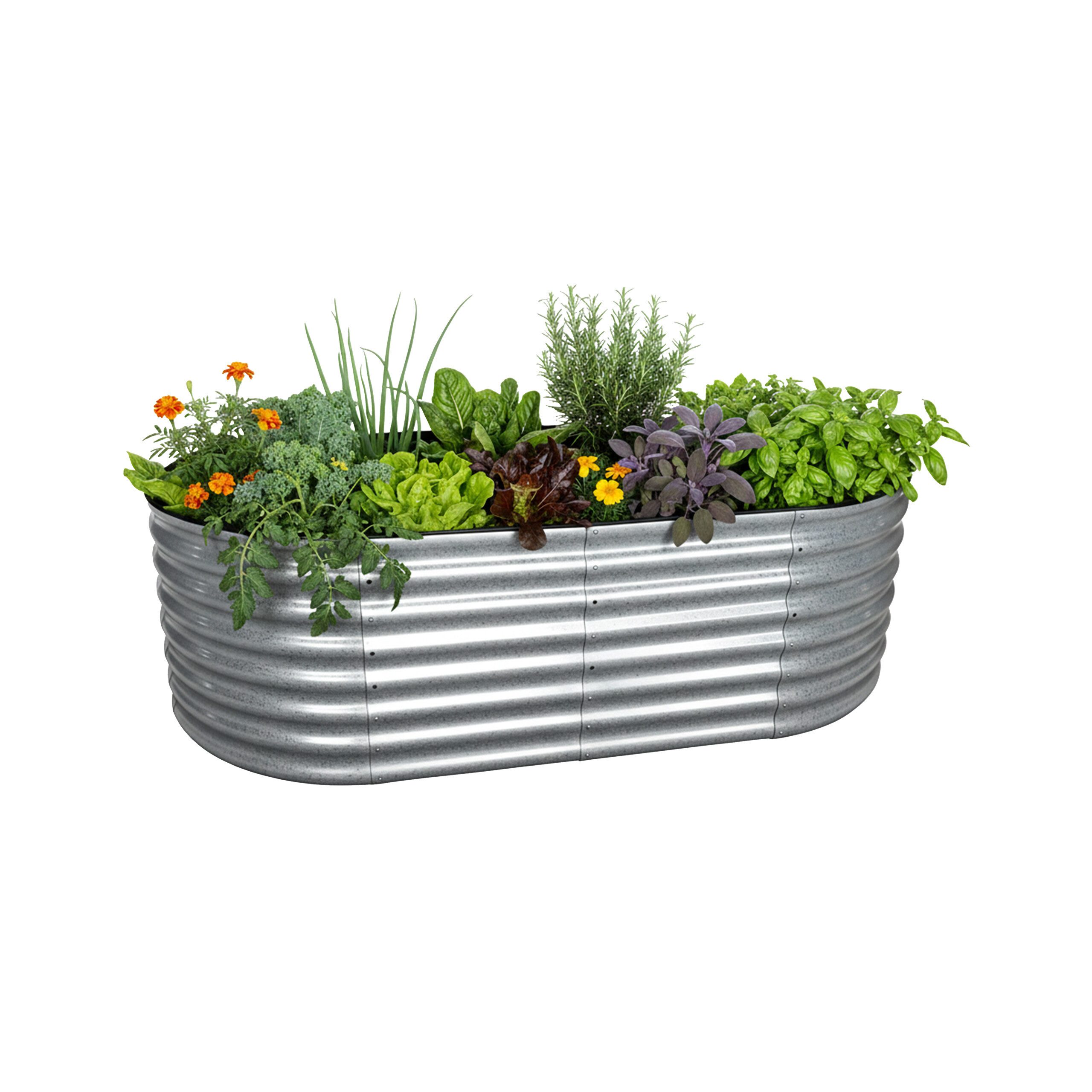 relaxdays Metall halbrund, silber