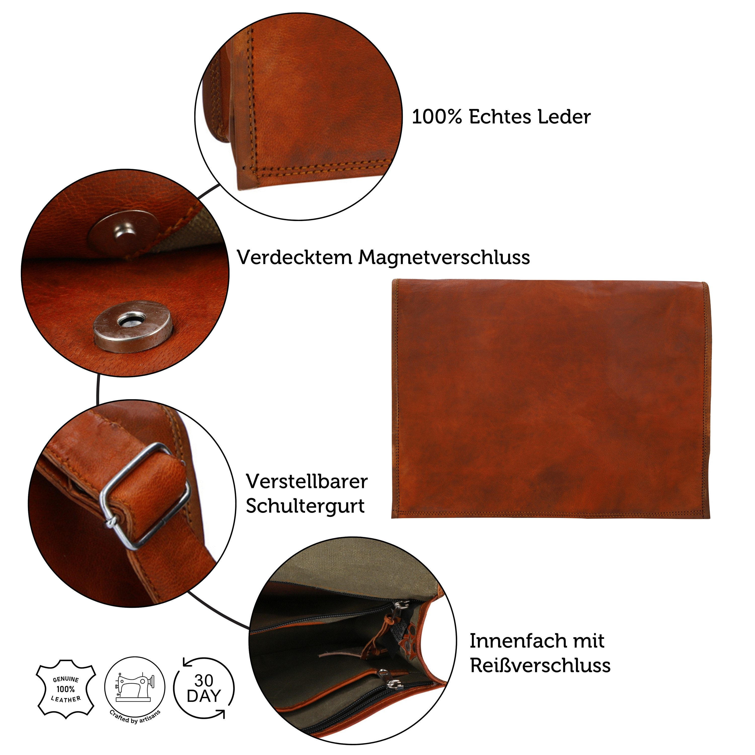 Gusti Leder Umhängetasche Gusti Leder Umhängetasche Max (1-tlg), Aktenordner