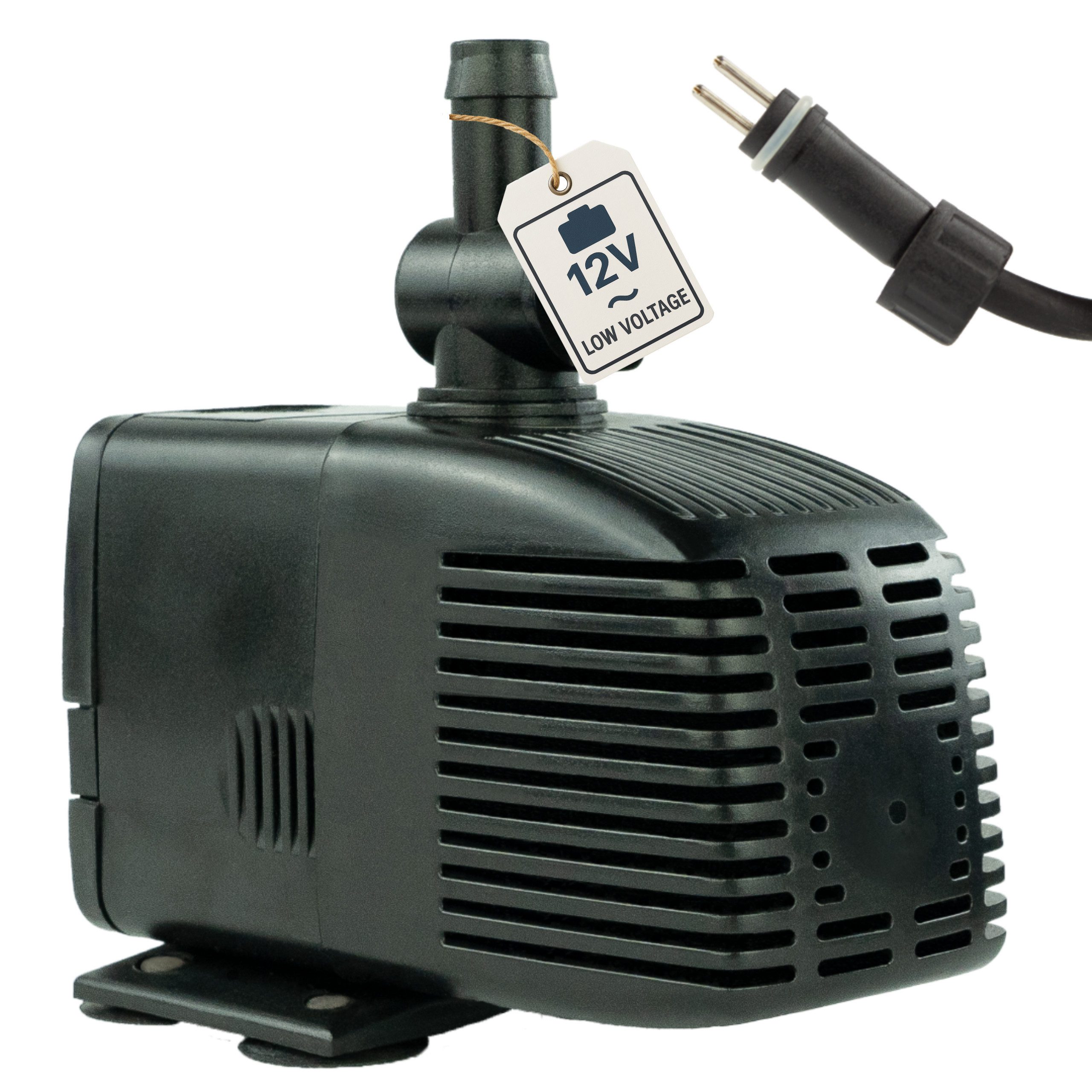 KERRY Teichpumpe 1000 l/h Ersatz-, Ergänzungs-, Teichpumpe, 1000l/h, 12V AC ohne Trafo