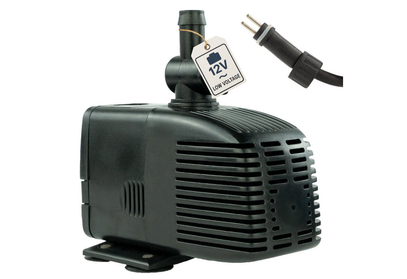 KERRY Teichpumpe 1000 l/h Ersatz-, Ergänzungs-, Teichpumpe, 1000l/h, 12V AC ohne Trafo