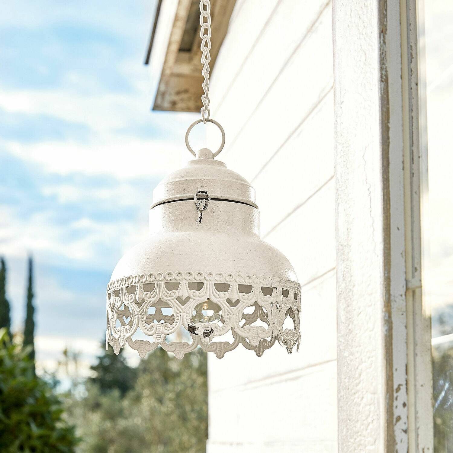 Mirabeau LED Laterne LED-Laterne Cornell antikweiß