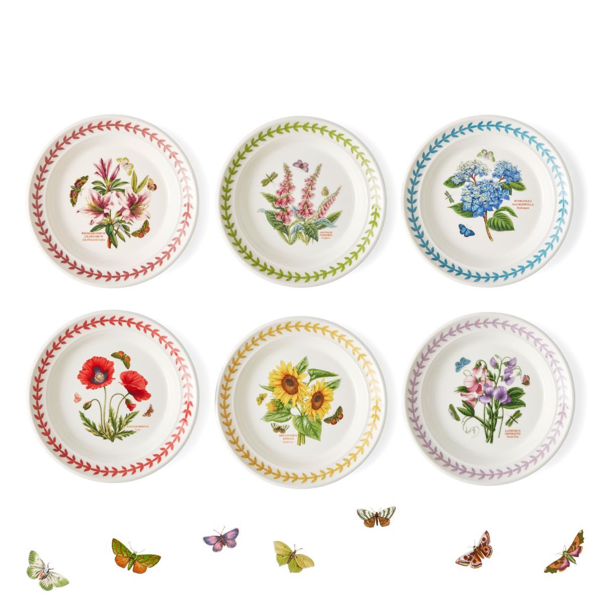 Portmeirion Dessertteller Portmeirion Keramik Vorlege-Teller Botanic Garden Meadow Fingerhut – Bild 5 von 5