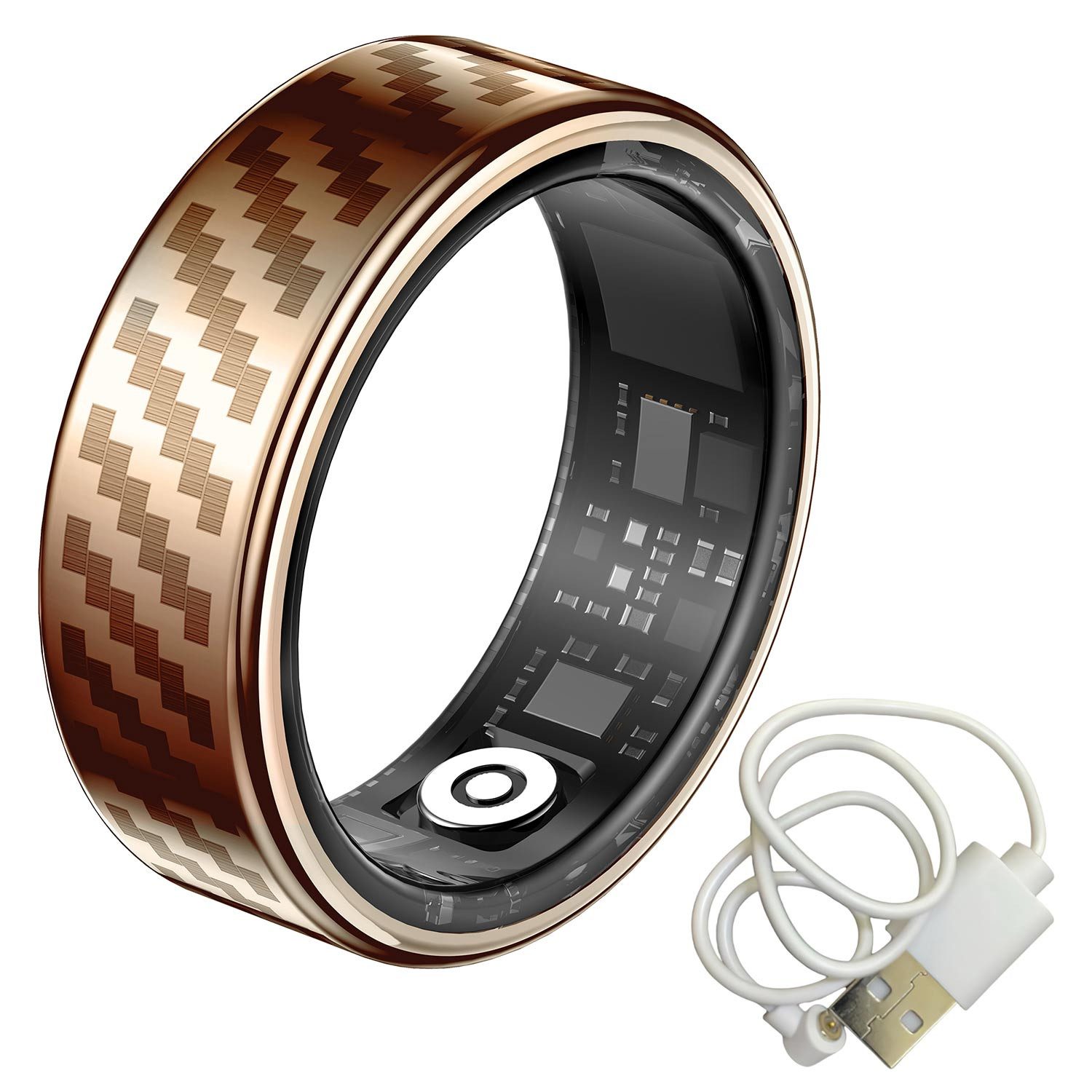 Refttenw Smart Ring Smartring Gesundheitsring Gestensteuerung Smart Ring IP68 Wasserdicht, 24/7 Gesundheitsmonitor mit Herzfrequenz-, SpO2- & Schlaf-Tracking