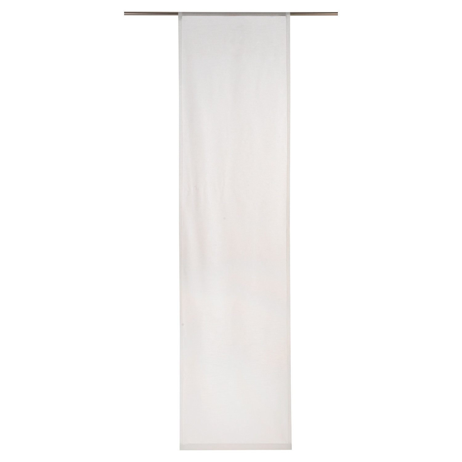 Vorhang NATURA, Flächenvorhang, Weiß, L 245 cm x B 60 cm, Paneelwagen, halbtransparent, Polyester