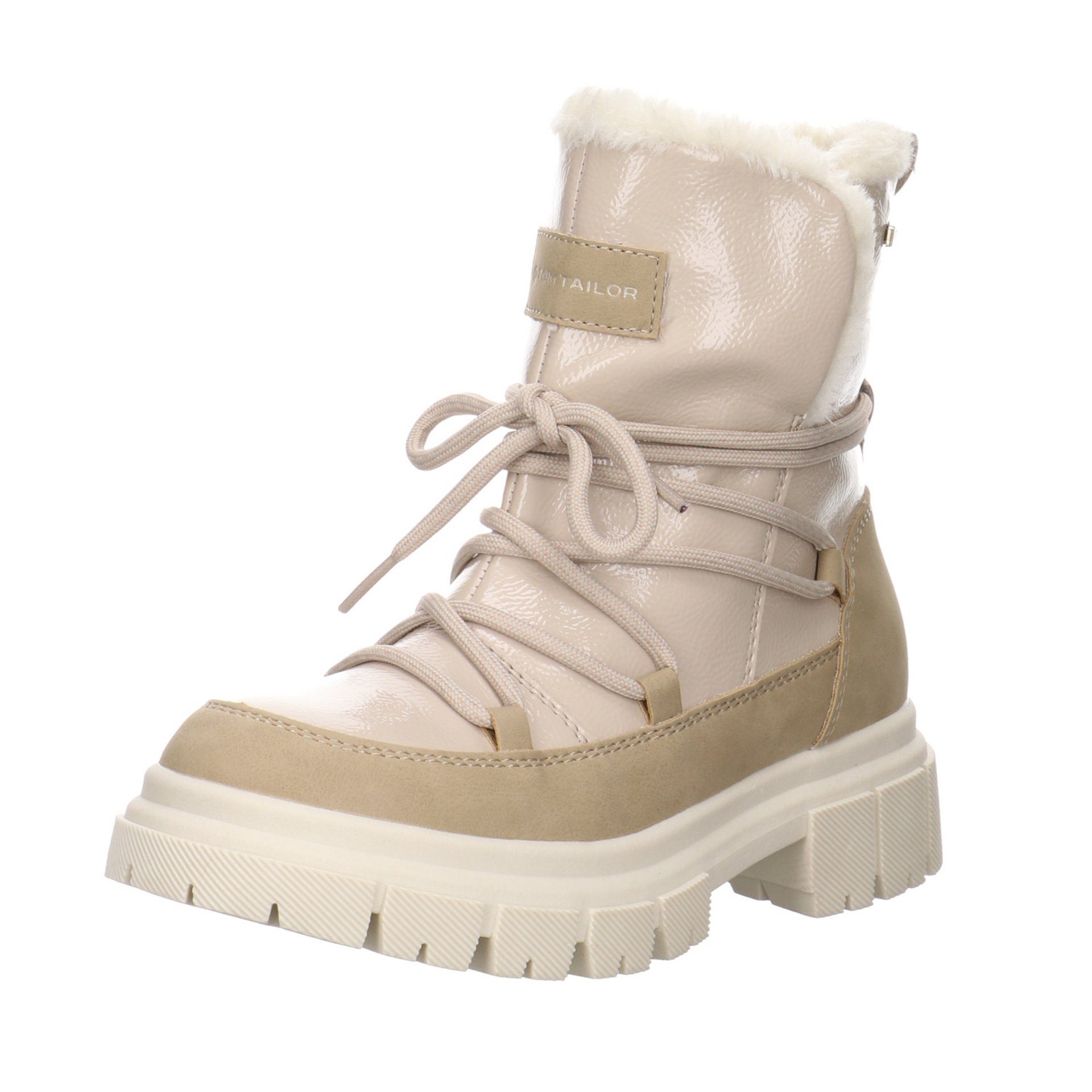 Stiefel beige Kinderschuhe TOM Schuhe Stiefelette Synthetikkombination Mädchen Boots TAILOR