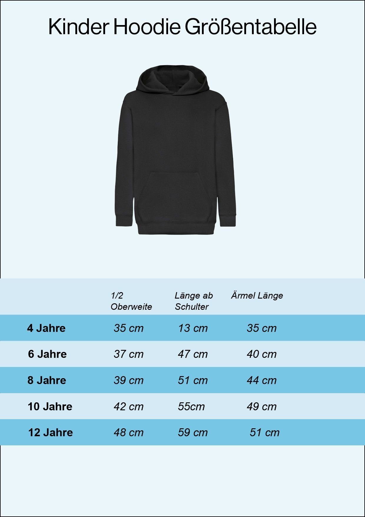 und mit Frontprint Youth trendigem Hoodie für Weiß Alf Kapuzenpullover Alien Mädchen Designz Jungen