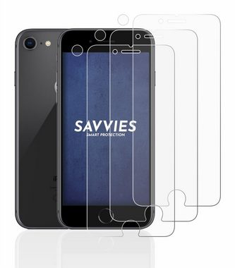 Savvies Schutzfolie für Apple iPhone 8 (Display+Kamera), Displayschutzfolie, 6 Stück, Folie klar
