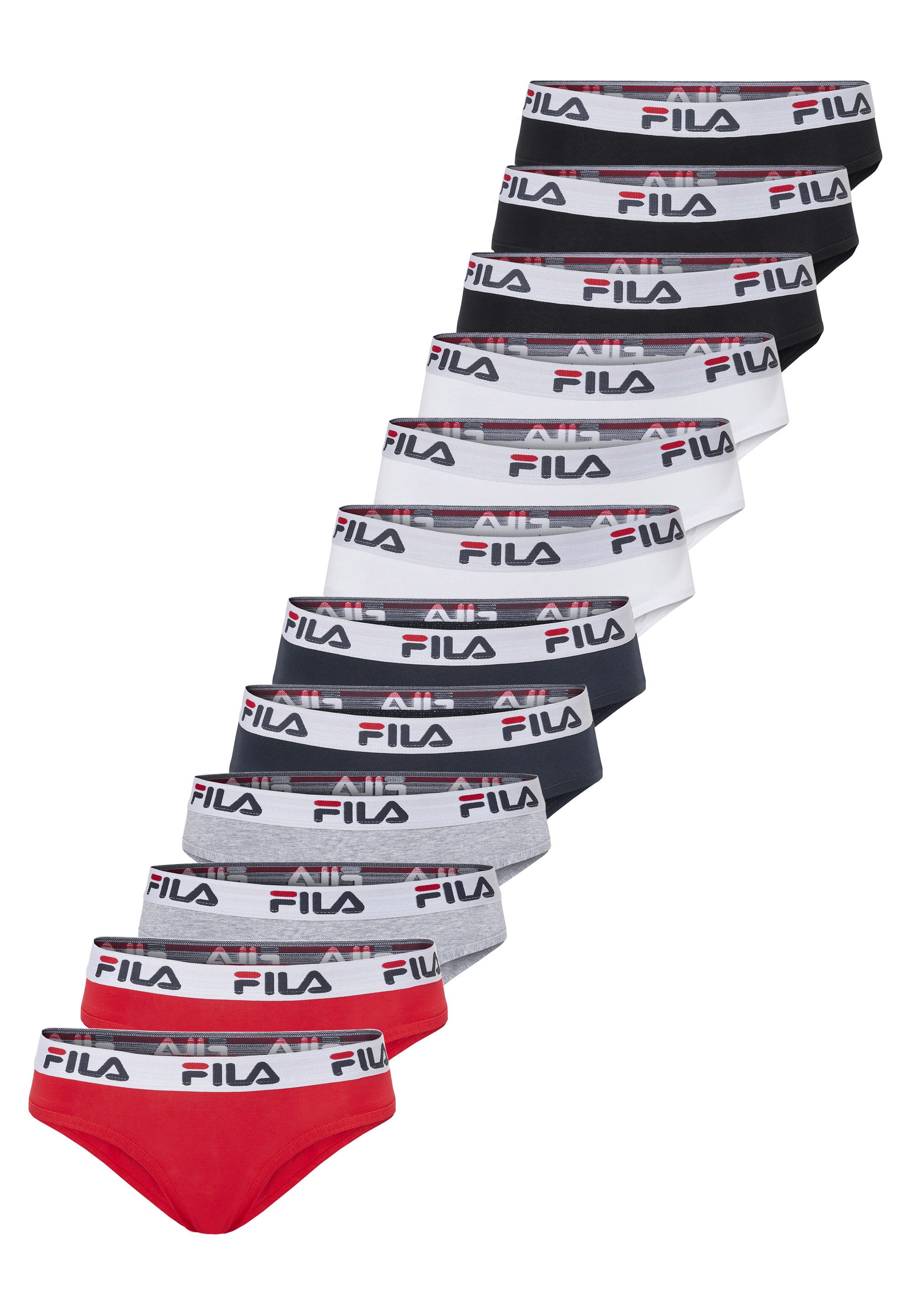 Fila Slip Logo (12-St) 12er-Pack mit normaler Taille und Logobund