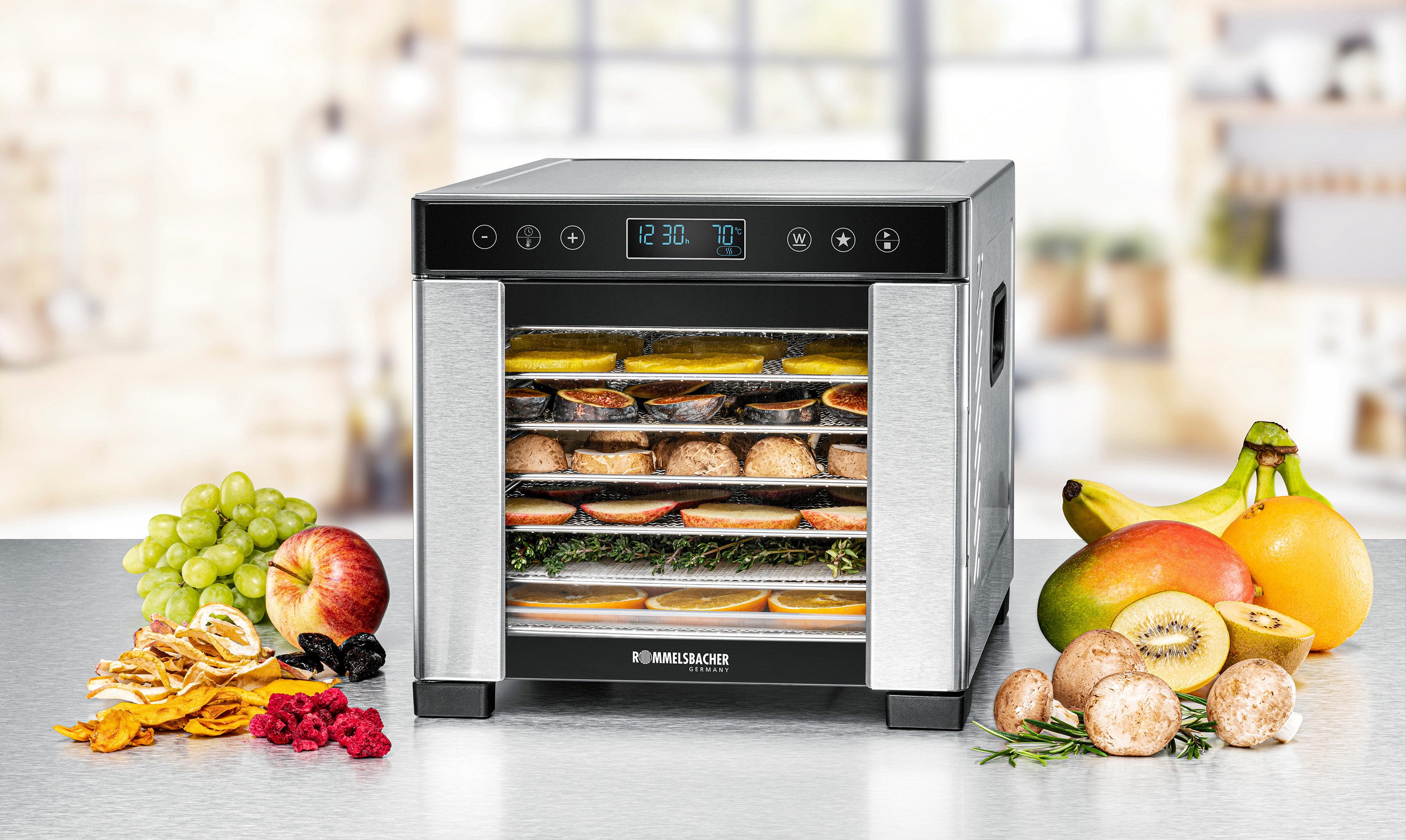 Rommelsbacher Dörrautomat DA 650 600 W, 7 Etagen, komfortable Touch Control Bedienung – Bild 5 von 5