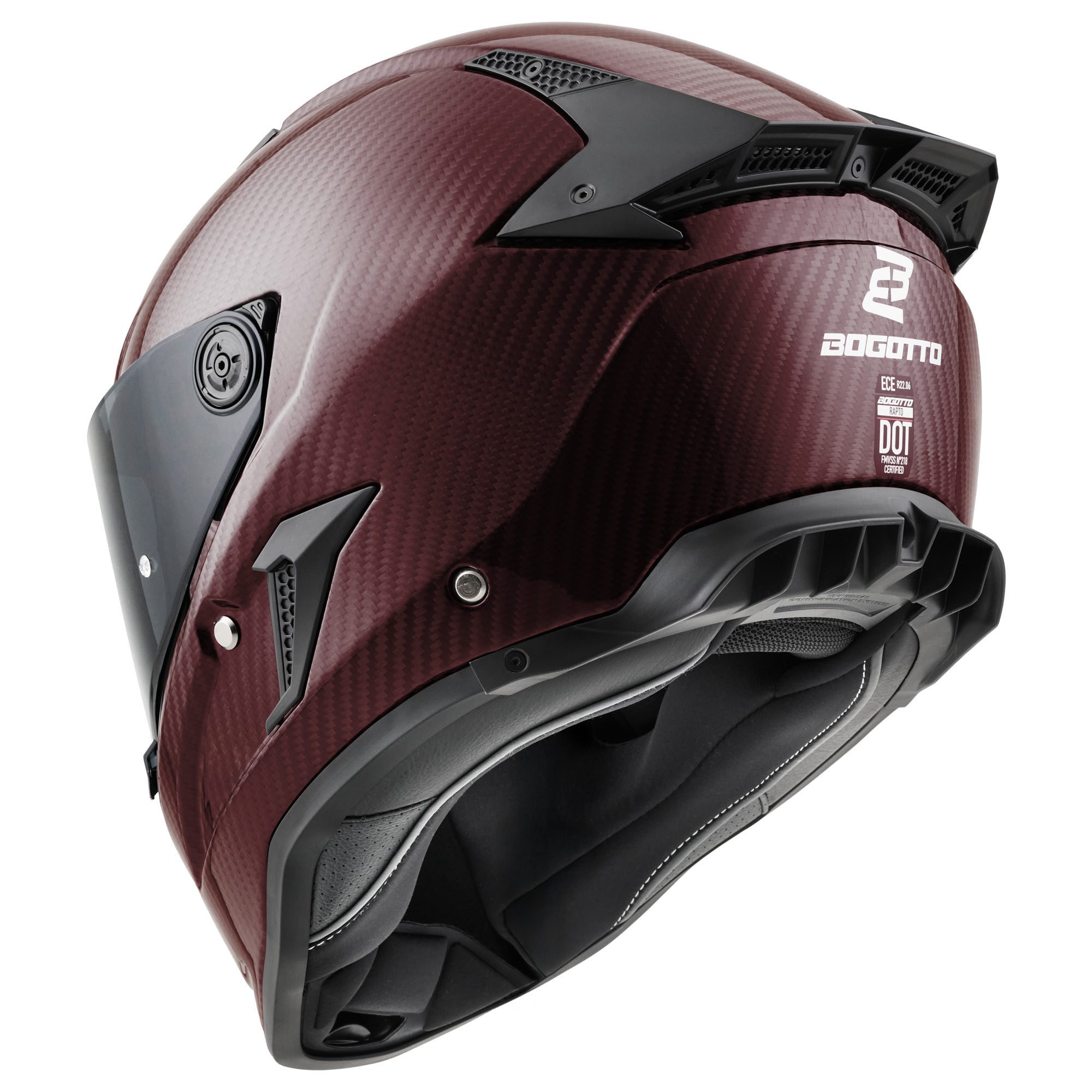 Bogotto Motorradhelm Rapto Carbon Helm, Vorbereitet Für Kommunikationssystem,geeignet Brillenträger,vorbe – Bild 5 von 5