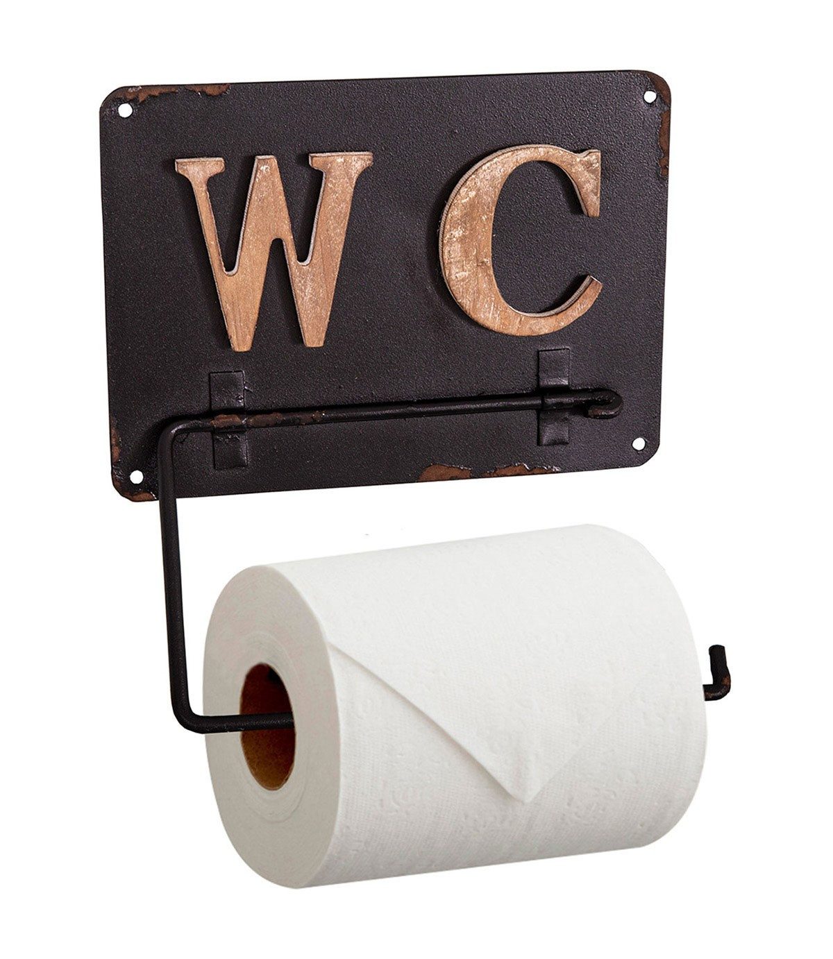 AnticLine Toilettenpapierhalter Toilettenpapierhalter WC Rollenhalter Wand Metall Antic Line SEB16646