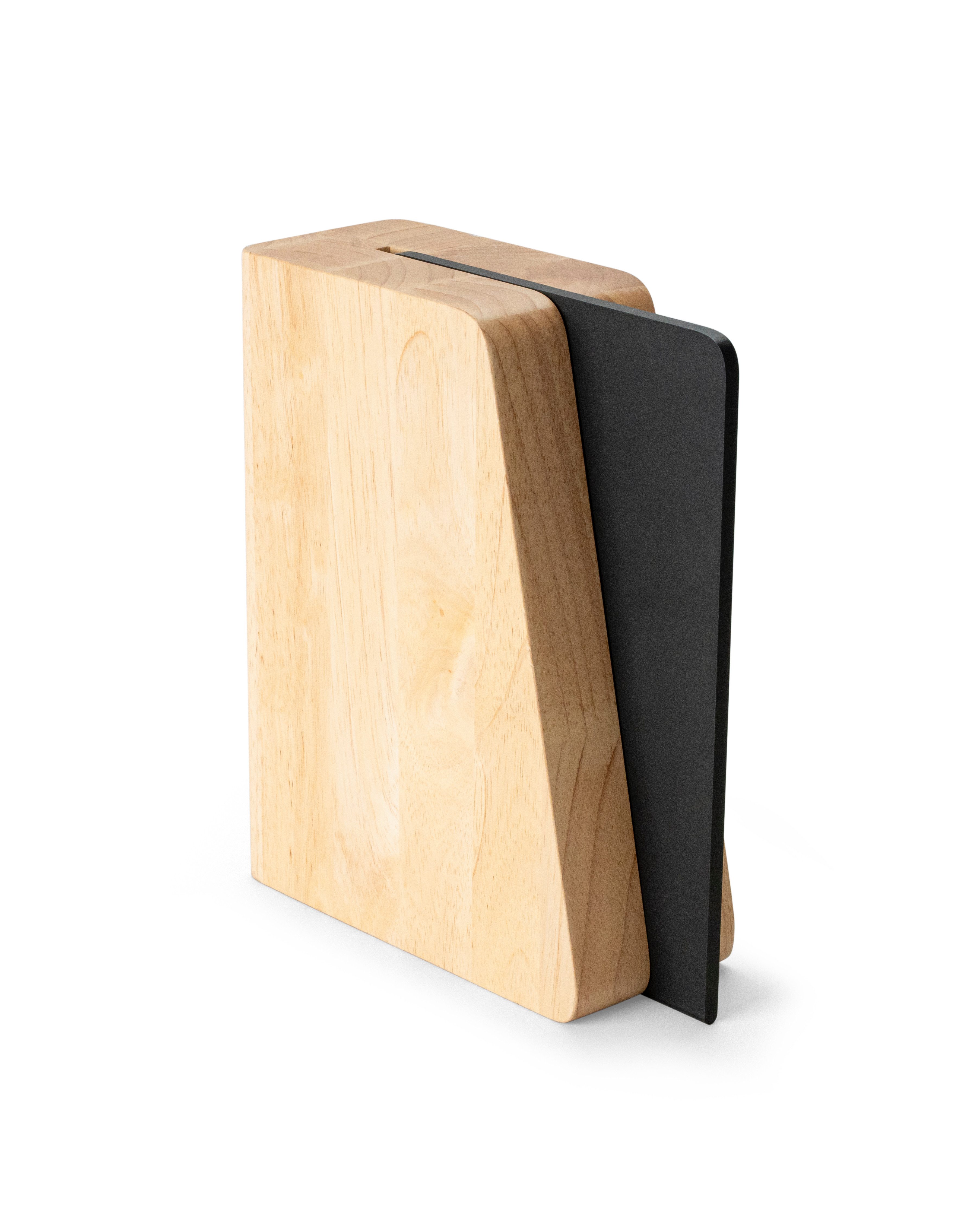 Continenta Messerblock magnetisch, inkl. Duracore Schneidebrett, Gummibaum (2tlg), magnetisch auf beiden Seiten