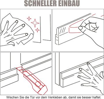 Coonoor Zugluftstopper universal 2m Türleiste, Zugluftstopper für Türe 2-tlg