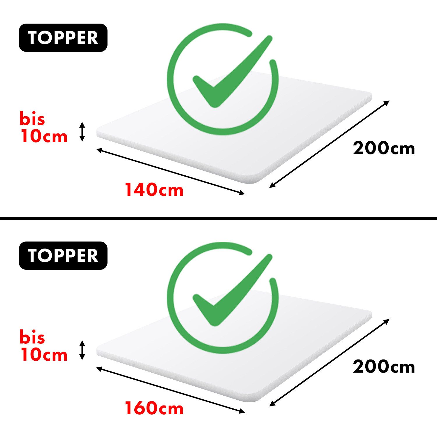 Jacobson Spannbettlaken TOPPER aus 100% Baumwolle, Jersey Bettlaken 160 g/m², Spannbetttuch mit Gummizug, pflegeleicht & viele Farben – Bild 4 von 5