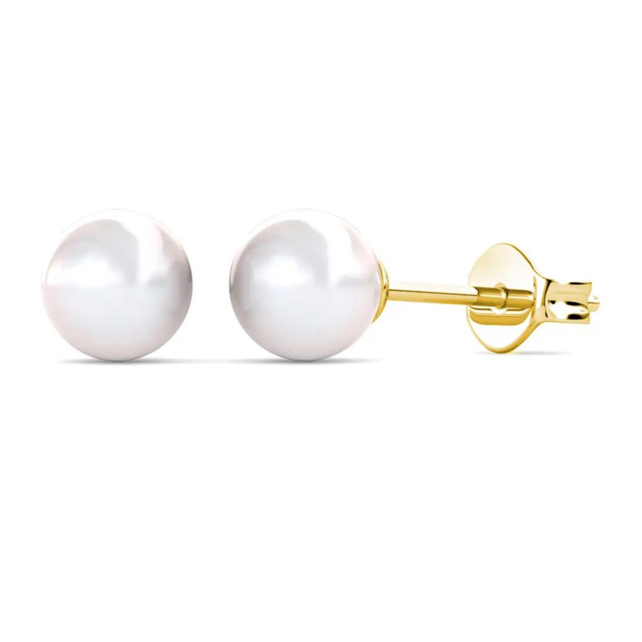Ella Eisvogel Schmuckset 3er Perlmutt-Schmuckset: Halskette, Ohrringe, Armband, 18 Karat