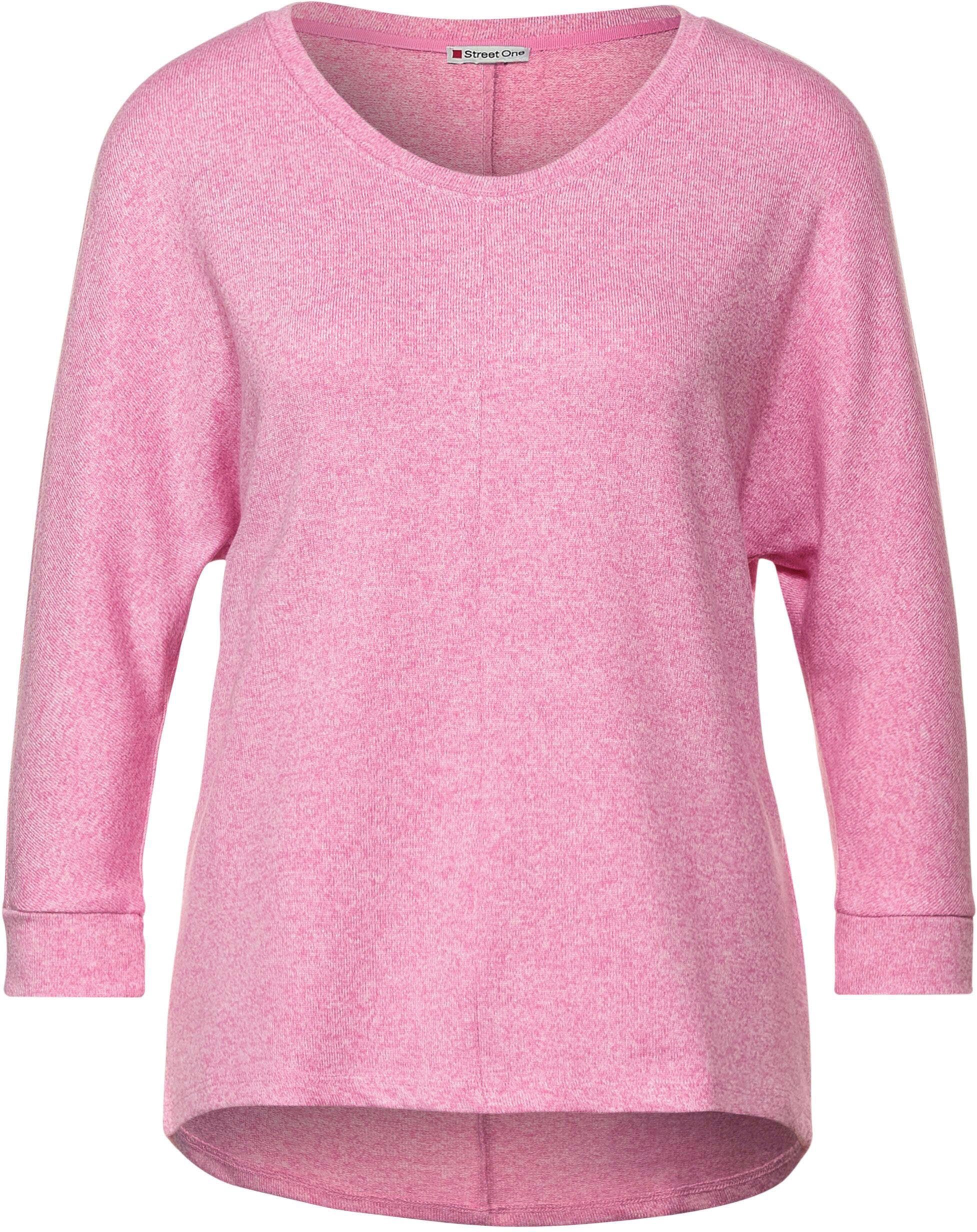 Ellen STREET pink crush in melange ONE Style Melange-Optik 3/4-Arm-Shirt