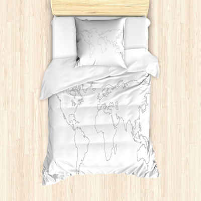 Bettwäsche »Milbensicher Allergiker geeignet mit Kissenbezug«, Abakuhaus, Karte Einfache Gliederung Abstrakt