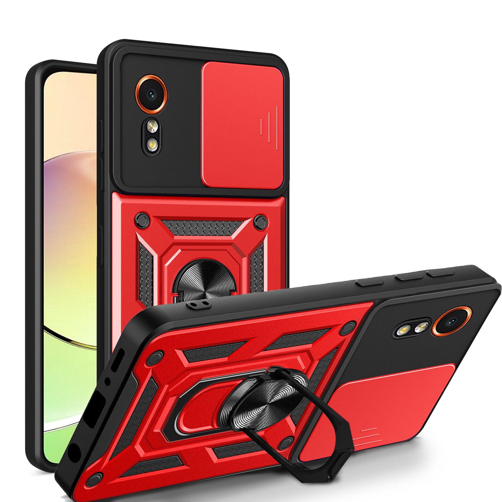 betterfon Handyhülle Outdoor Panzer Hülle für Samsung Galaxy Xcover 7 mit Kameraschutz, Panzerhülle Stoßfeste Hybrid-Hülle mit Ringhalter Smartstand-Funktion